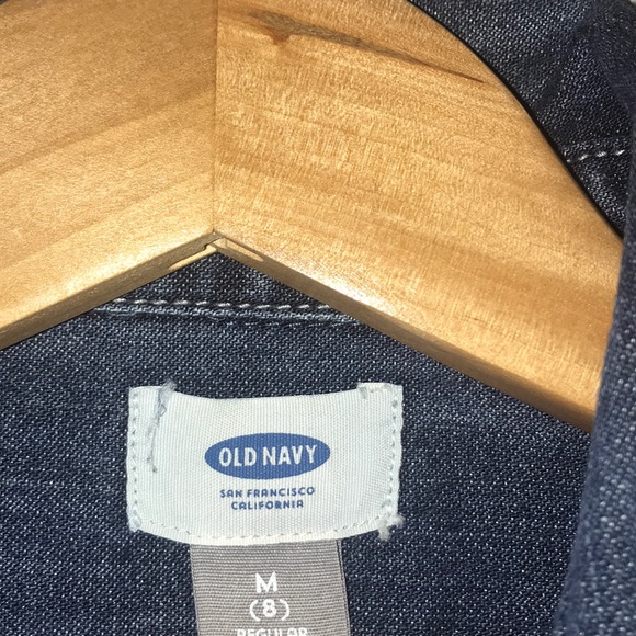 Old Navy Denim Jean Girls’ Shirtdress - Picture 3 of 3